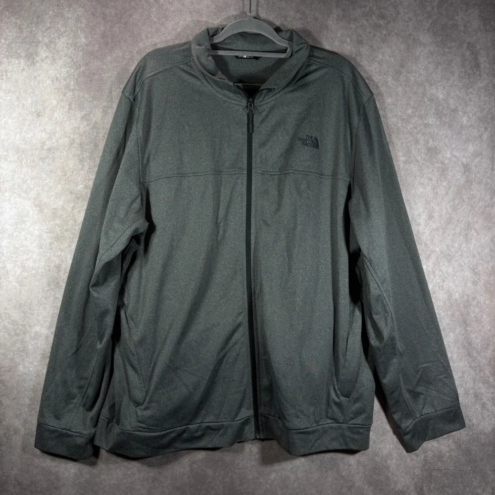 The North Face Jacket Mens XXL Gray Full Zip Fleece NFOA3RT1 Active Outdoor